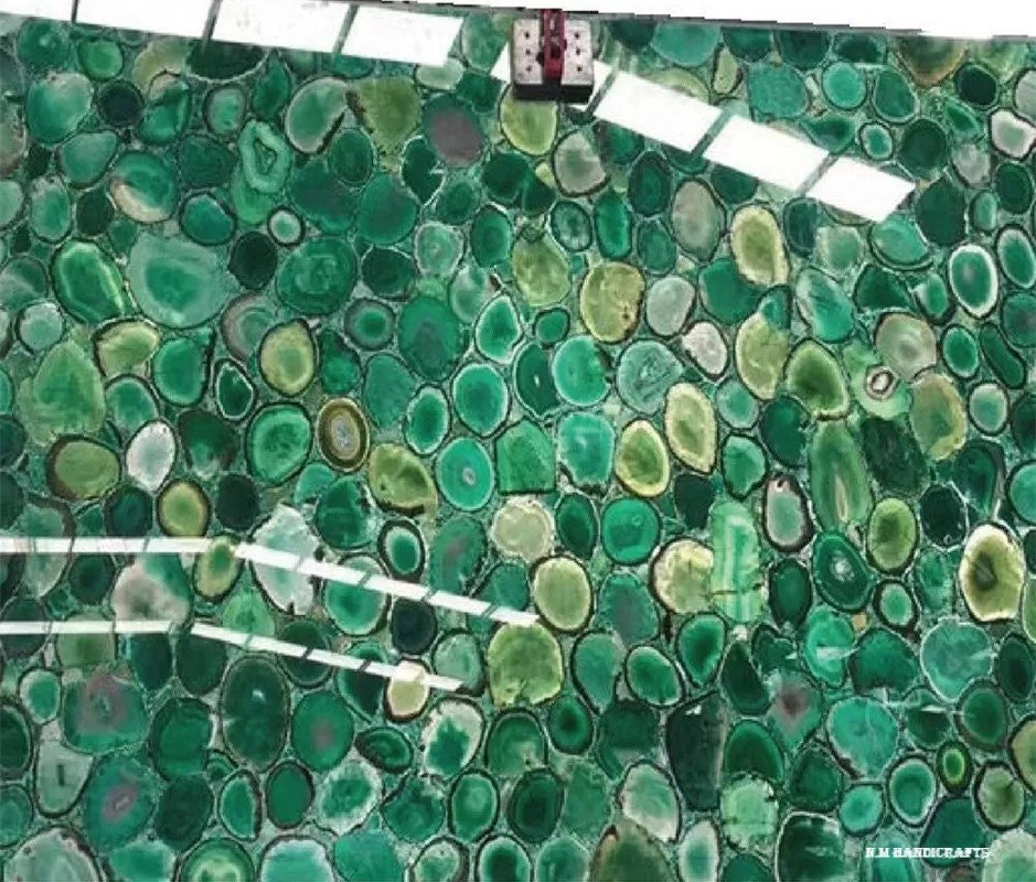 Green Agate Stone Slab, Use On, Table top, Bars & Counters, Kitchen Slab, Wall Decor, Interior Decor,Home And Office Decor, Agate Wall Panel