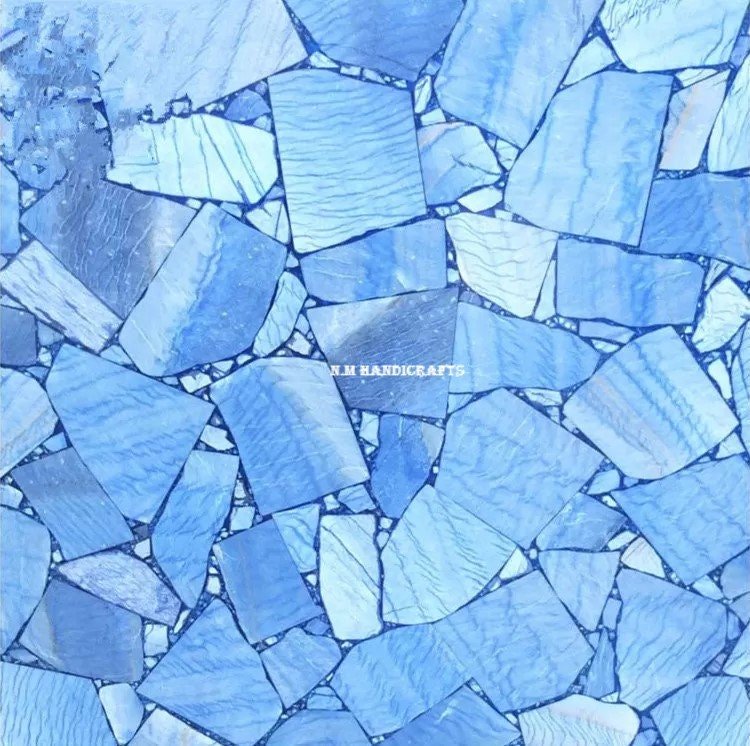 Blue Aventurine Agate Stone Slab, Use On, Table top, Bars & Counters, Kitchen Slab, Interior Decor, Home And Office Decor, Agate Wall Panel - Image 3