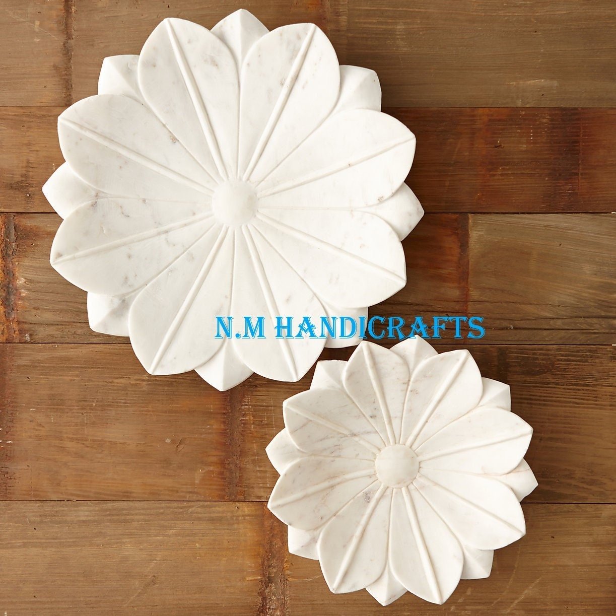 Decorative White Marble Flower Bowl, Serving Bowl, Marble serveware, Wedding Gift, Birthday Gift, Handmade Art - Image 3