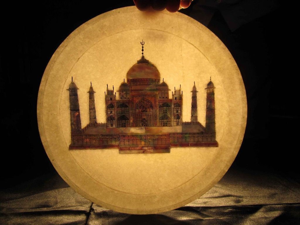 Decorative Marble Taj Mahal Inlay Plate, Pietra Dura Art, Coaster, Served In Marble, Plate, Gift, Kitchen Decor, Home Decor - Image 2