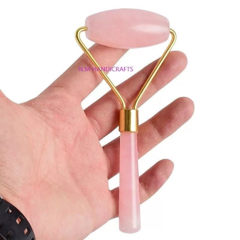 Bulk 4 Pics Set Rose Quartz Face Roller, Facial face massage ,neck , eyes , 100% natural stone -Skin care