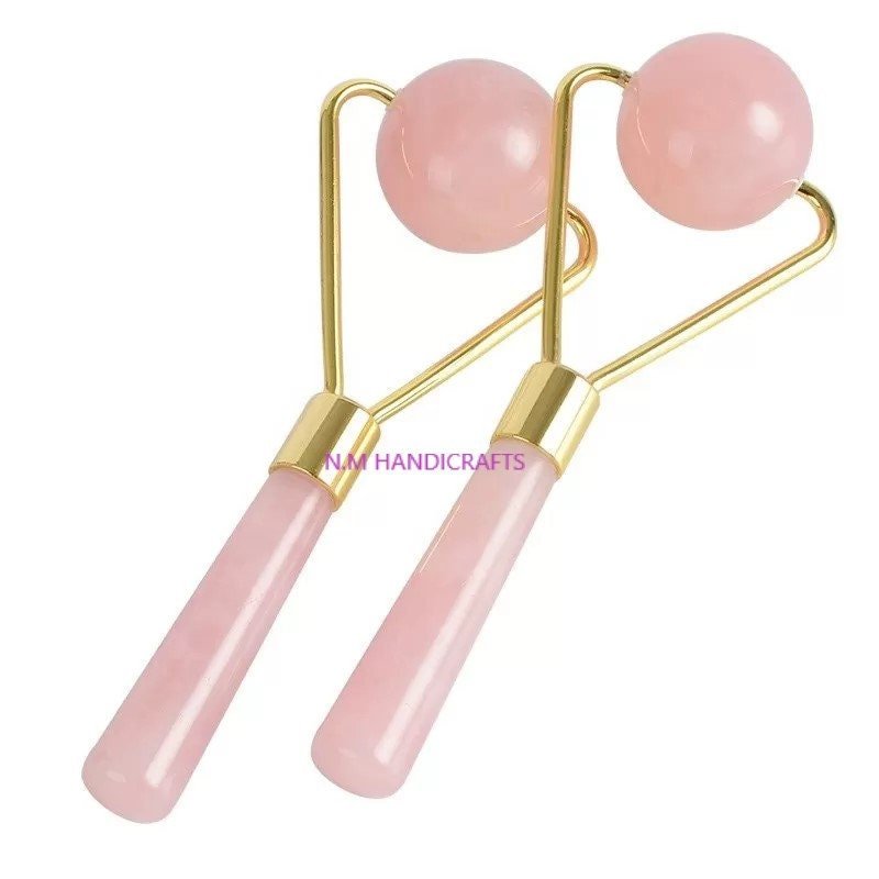 Bulk 4 Pics Set Rose Quartz Face Roller, Facial face massage ,neck , eyes , 100% natural stone -Skin care