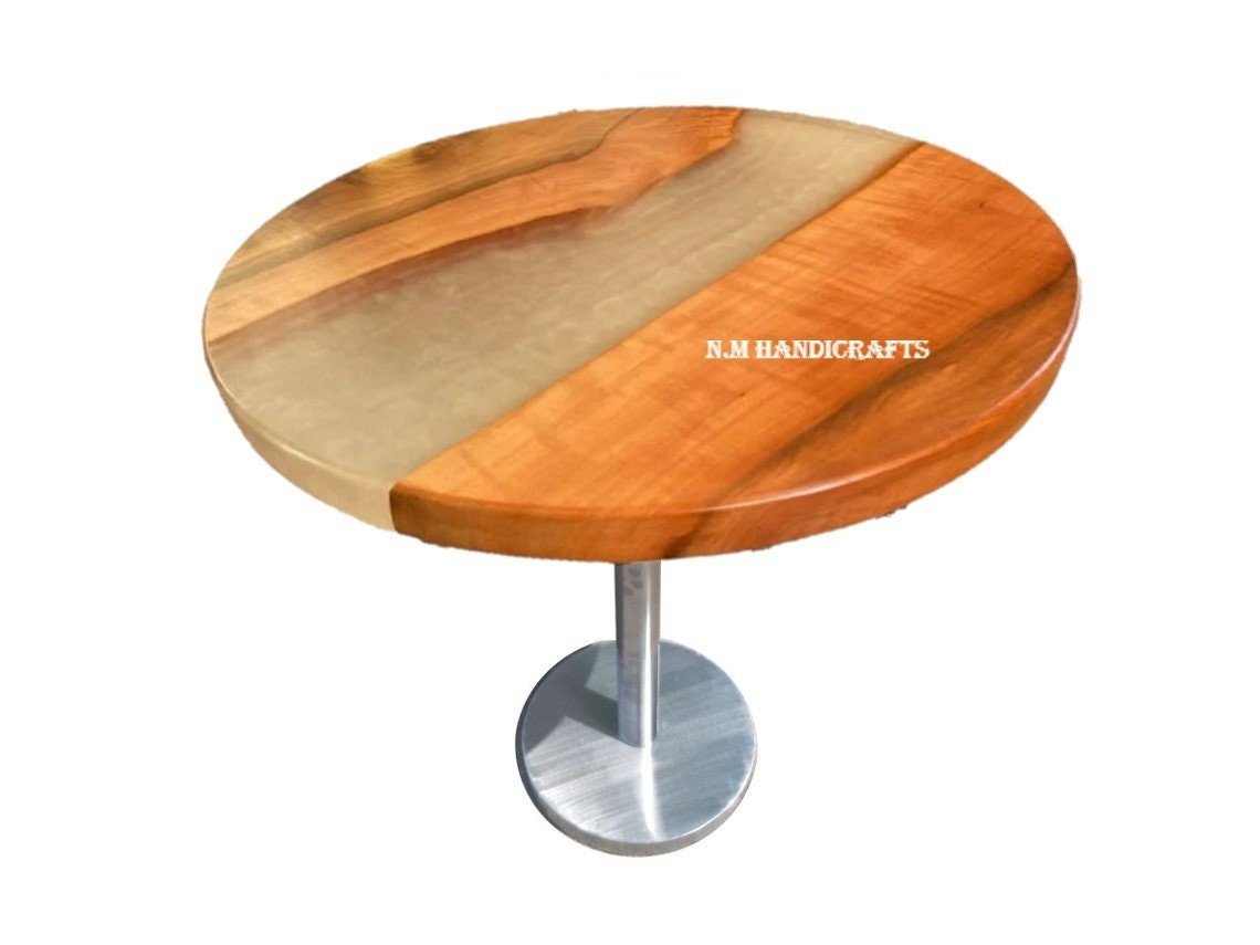 Round Epoxy Coffee Table, Wood Table, Clear Resin Table, Natural Wood, Center Table Top, Hallway Table, Wood & Epoxy Table, Conference Table