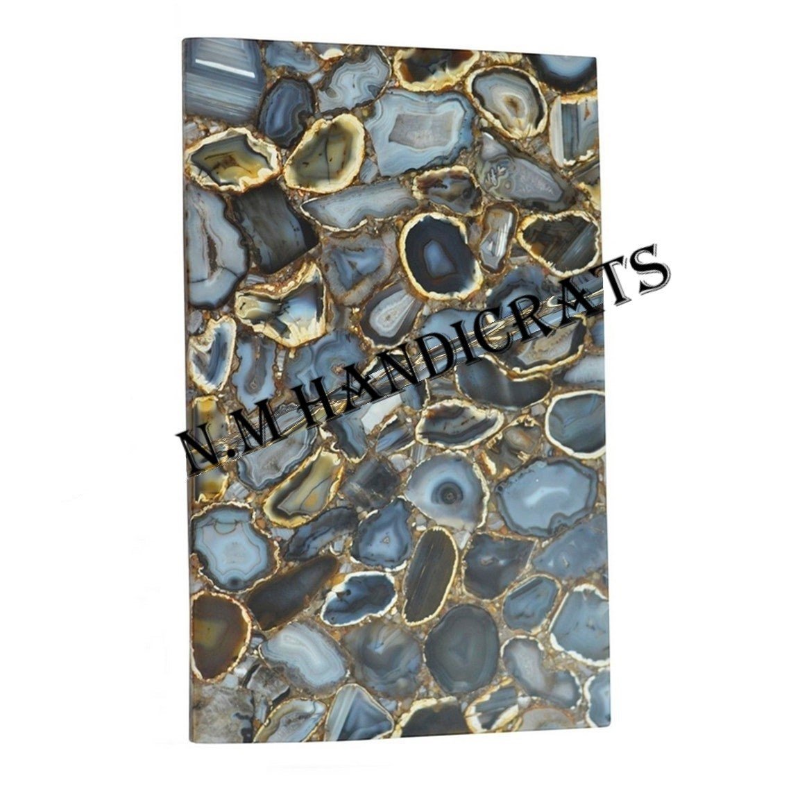 Natural Agate Stone Table Top, Agate Console Table, Agate Stone Side Table, Rectangle Agate Table, Agate Coffee Table, Agate Countertop - Image 2