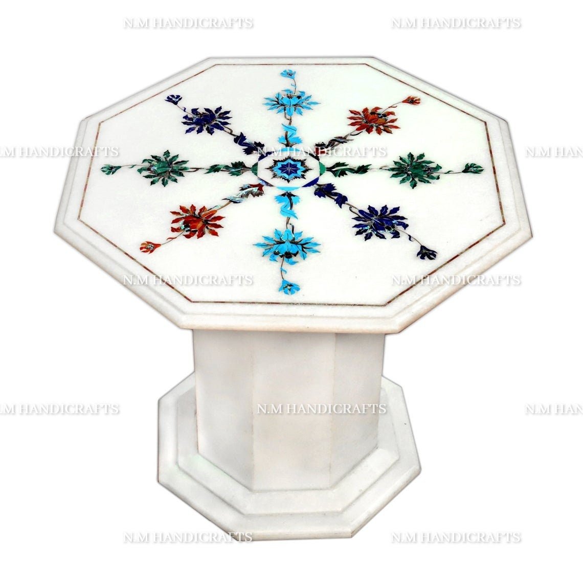 Vintage Italian Dining Table, Pietre dura Inlay, Floral Inlay Art, Handmade Art, Coffee Table, Hallway Table, Center Table, Garden Table