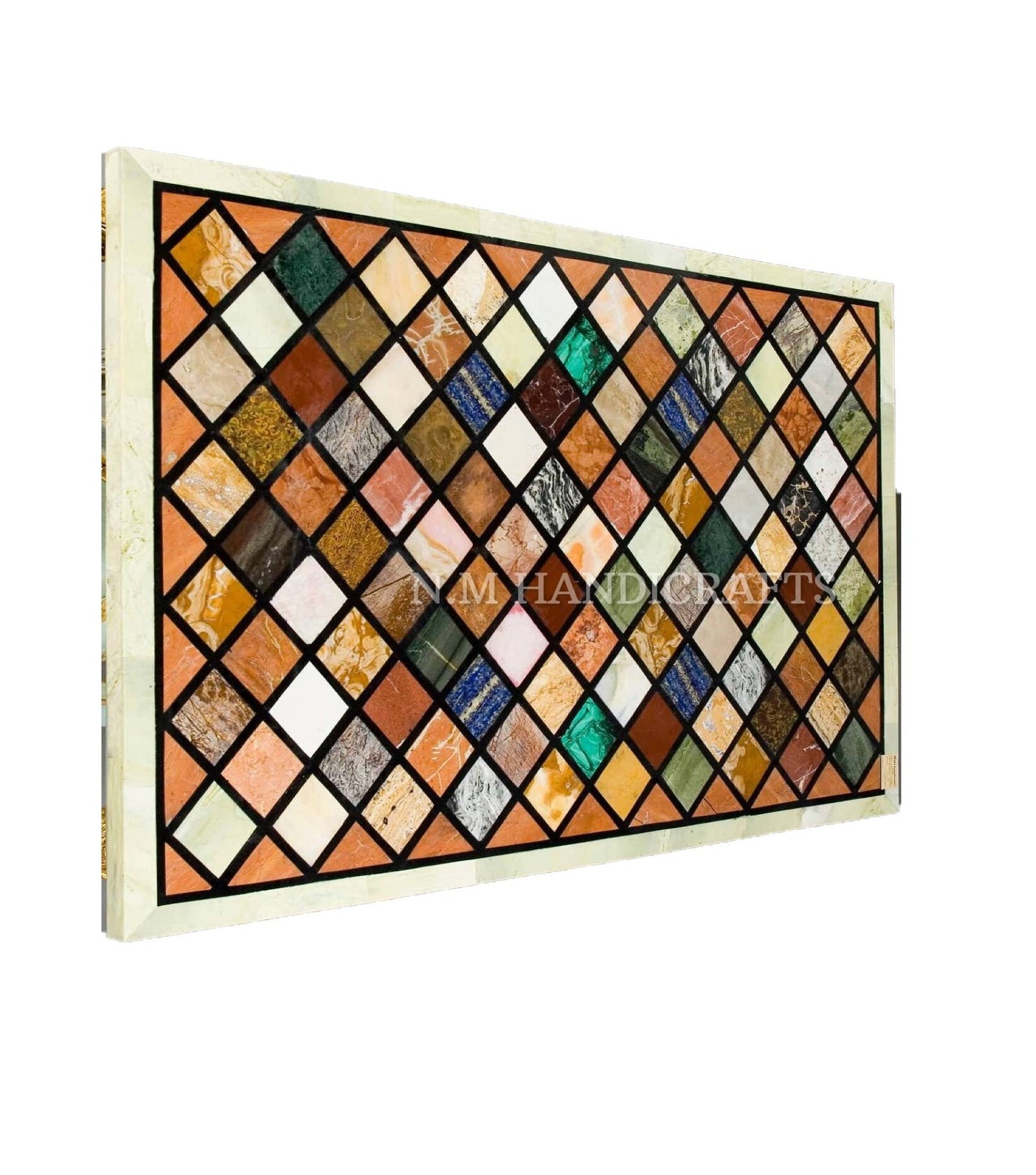 Geometric Design Coffee Table Top, Marble Counter Tops, Living Room Furniture, Center Table Top, Dining Table Top, Patio Table, Garden Table - Image 2