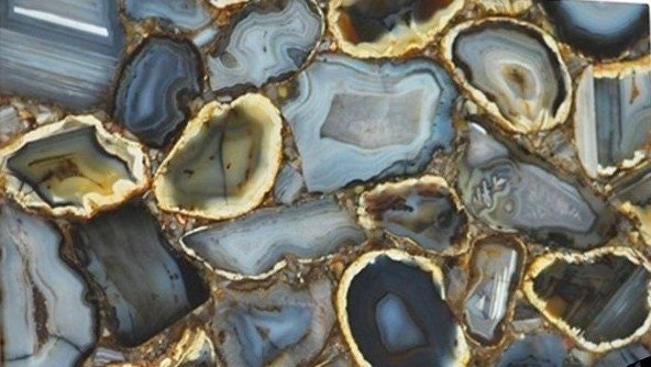 Natural Agate Stone Table Top, Agate Console Table, Agate Stone Side Table, Rectangle Agate Table, Agate Coffee Table, Agate Countertop - Image 3