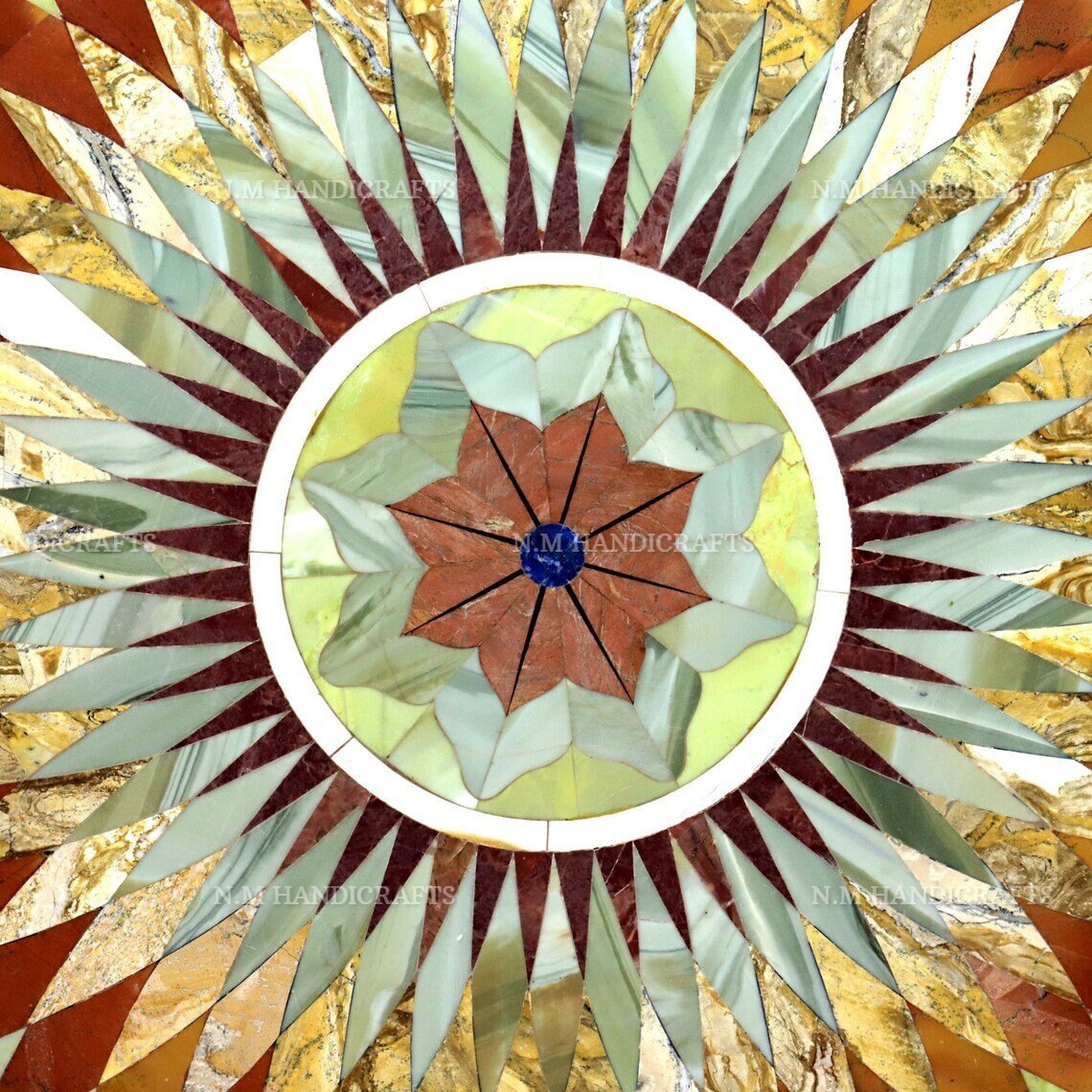 Marble Coffee Table Top, Marble Medallion Flooring, Living Room Furniture, Rangoli Table, Living Room Furniture, Center Table, Dining Table - Image 2