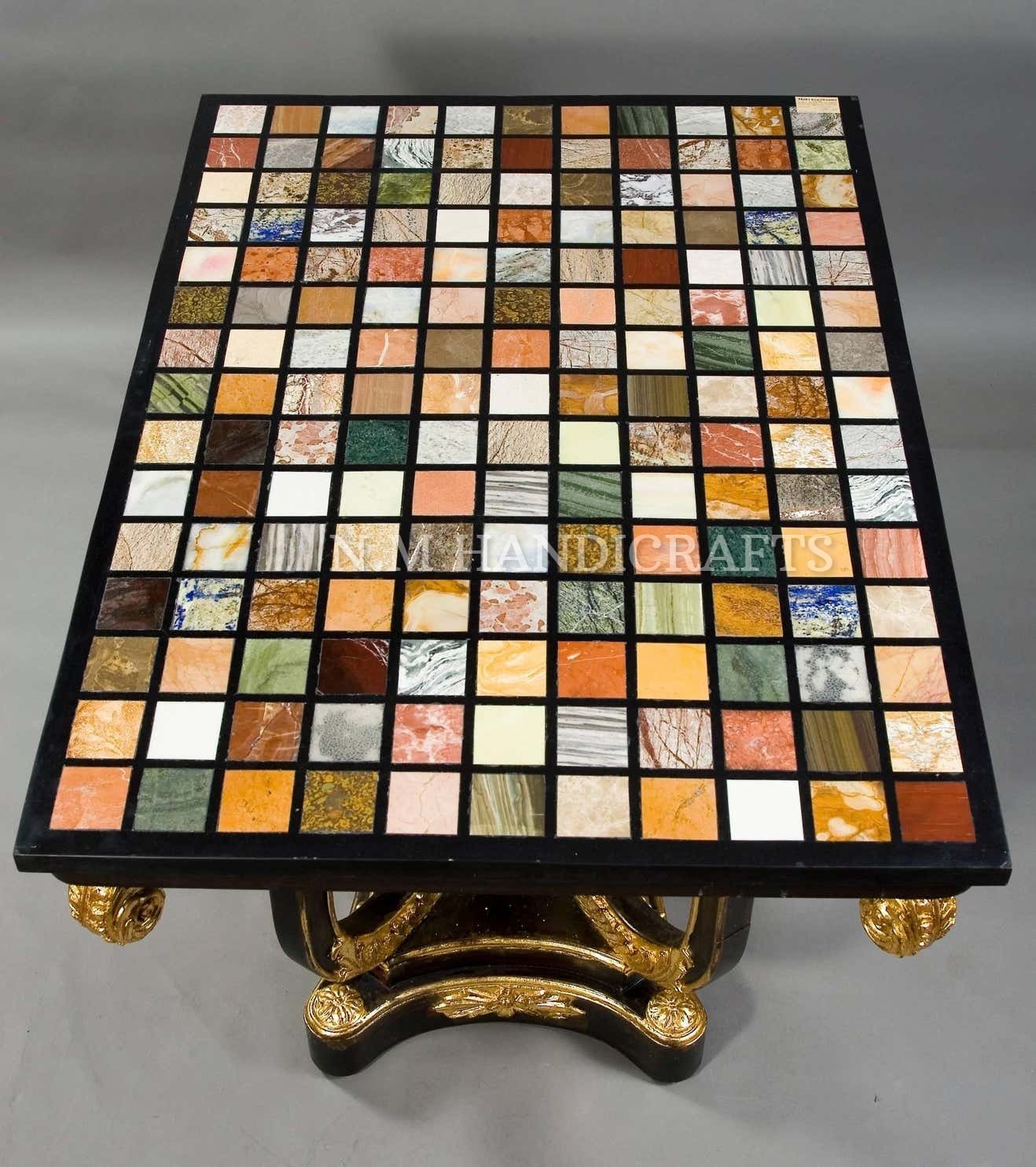 Geometric Design Dining Table Top, Marble Counter Tops, Living Room Furniture, Center Table Top, Dining Table Top, Patio Table, Coffee Table - Image 3